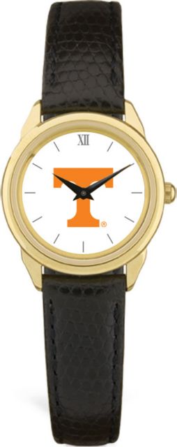 Tennessee Volunteers CSI Women's Black Leather Watch(Gift Boxed) With Colored Medallion - ONLINE ONLY
