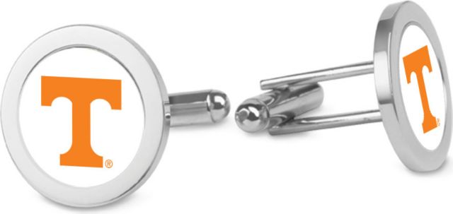 Tennessee Volunteers CSI Silver Cufflinks (Gift Boxed) With Colored Medallion - ONLINE ONLY