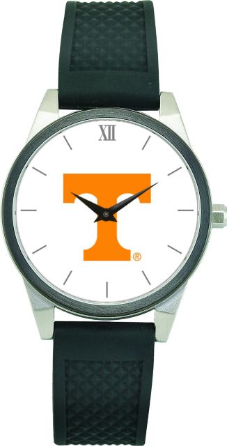 Tennessee Volunteers CSI Women's Wristwatch (Gift Boxed) With Black Silicone Strap And Color Medallion. - ONLINE ONLY