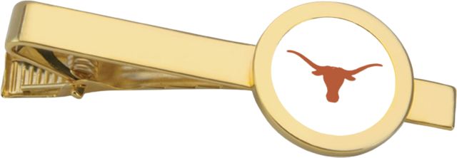 Texas Longhorns CSI Gold Tie Bar With Colored Medallion