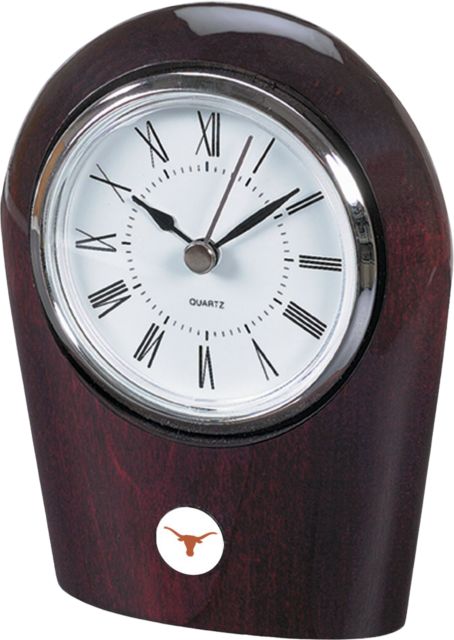 Texas Longhorns CSI Palm Desk Clock with Colored Medallion - ONLINE ONLY