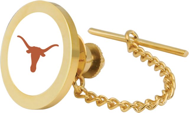 Texas Longhorns CSI Gold Tie Tack/Lapel Pin Gift Boxed with Colored Medallion - ONLINE ONLY