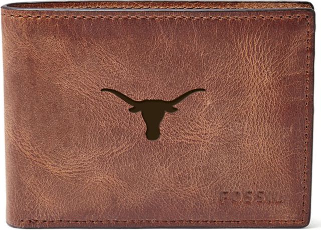Fossil Leather Derrick Front Pocket Bifold - Brown - ONLINE ONLY