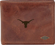 Fossil Leather Ryan RFID Flip ID Bifold - Dark Brown - ONLINE ONLY