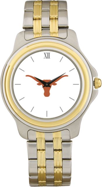 Texas Longhorns CSI Men's Two-Toned Wristwatch with Colored Medallion - ONLINE ONLY