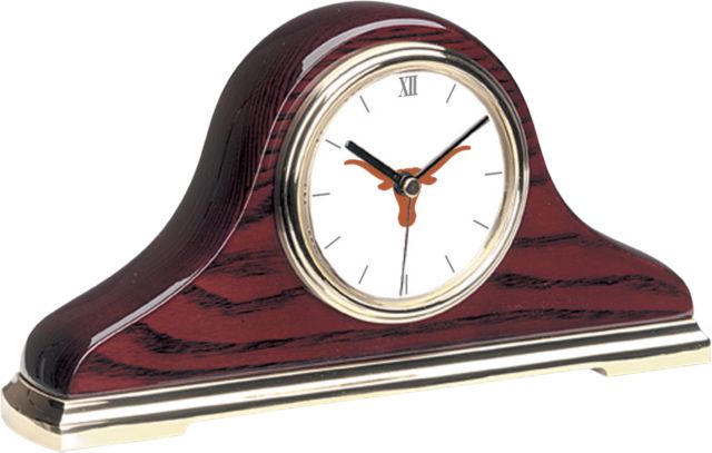 Texas Longhorns CSI Mantle Clock with Colored Medallion - ONLINE ONLY