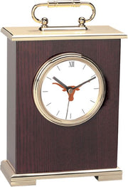 Texas Longhorns CSI Le Grande Carriage Clock with Colored Medallion - ONLINE ONLY