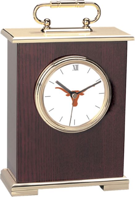 Texas Longhorns CSI Le Grande Carriage Clock with Colored Medallion - ONLINE ONLY