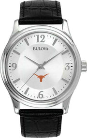 TCU 150 Years - Bulova Men's Silver-Tone Watch Leather Strap - ONLINE ONLY