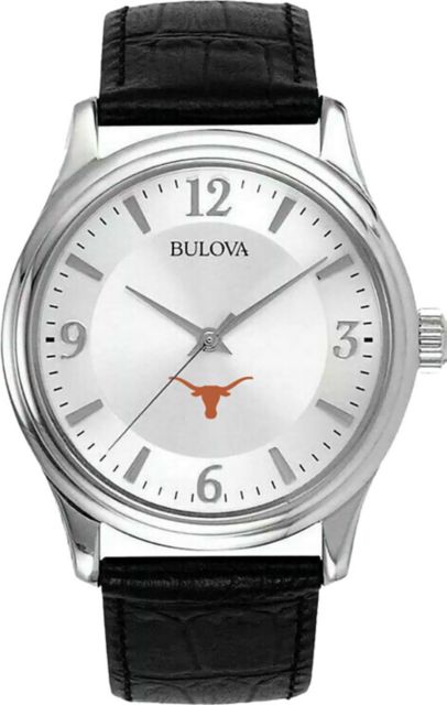 TCU 150 Years - Bulova Men's Silver-Tone Watch Leather Strap - ONLINE ONLY