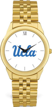 UCLA Bruins CSI Men's Gold Rolled Link Wristwatch (Gift Box) With Colored Medallion - ONLINE ONLY