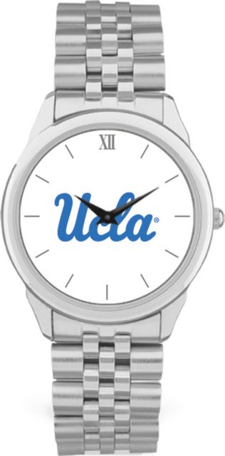 UCLA Bruins CSI Men's Silver Rolled Link Wristwatch (Gift Box) With Colored Medallion - ONLINE ONLY