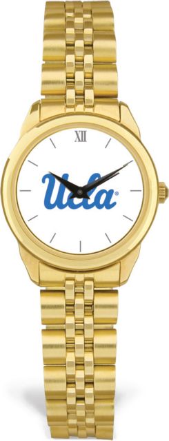 UCLA Bruins CSI Women's Gold Rolled Link Watch (Gift Box) With Colored Medallion - ONLINE ONLY