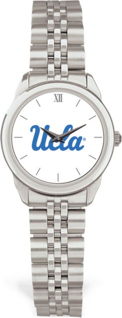 UCLA Bruins CSI Women's Silver Rolled Link Watch (Gift Boxed) With Colored Medallion - ONLINE ONLY