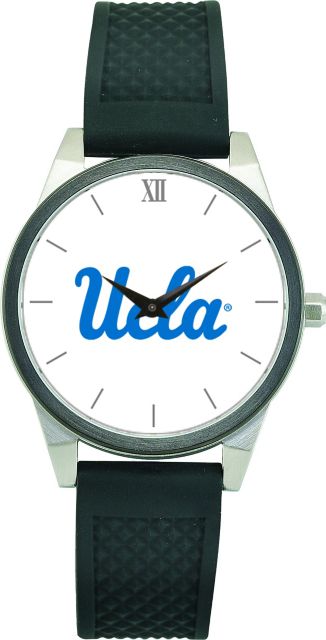 UCLA Bruins CSI Women's Wristwatch (Gift Boxed) With Black Silicone Strap And Color Medallion. - ONLINE ONLY