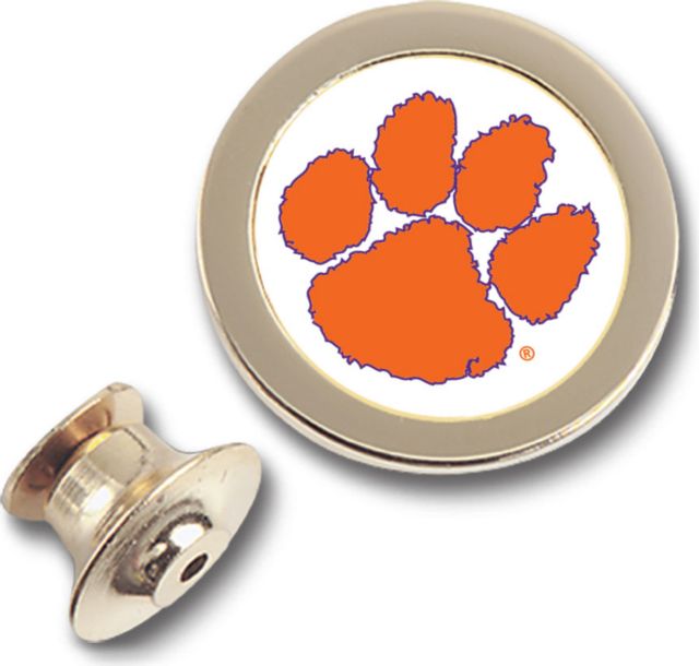 Clemson Tigers CSI Gold Lapel Pin With Colored Medallion - ONLINE ONLY