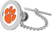 Clemson Tigers CSI Silver Tie Tack/Lapel Pin Gift Boxed With Colored Medallion - ONLINE ONLY