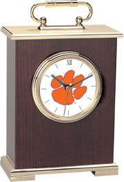 Clemson Tigers CSI Le Grande Carriage Clock With Colored Medallion - ONLINE ONLY