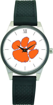 Clemson Tigers CSI Women's Wristwatch (Gift Boxed) With Black Silicone Strap And Color Medallion. - ONLINE ONLY