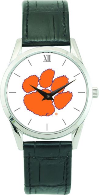 Clemson Tigers CSI Men's Stainless Steel Wristwatch (Gift Boxed) Color Medallion Withhite Background - ONLINE ONLY