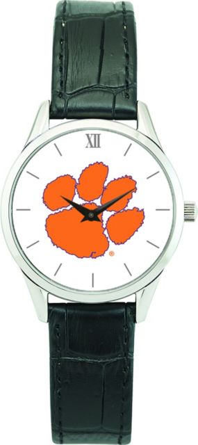 Clemson Tigers CSI Women's Stainless Steel Wristwatch (Gift Boxed) With Color Medallion - ONLINE ONLY