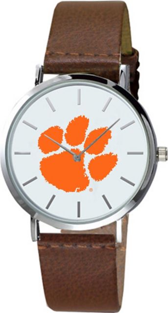 Clemson Tigers 40mm Men's Leather Watch