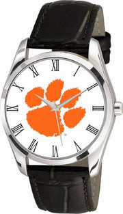 Clemson Tigers 36mm Men's Leather Watch