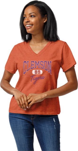 Clemson Tigers Women's V-Neck Short Sleeve T-Shirt