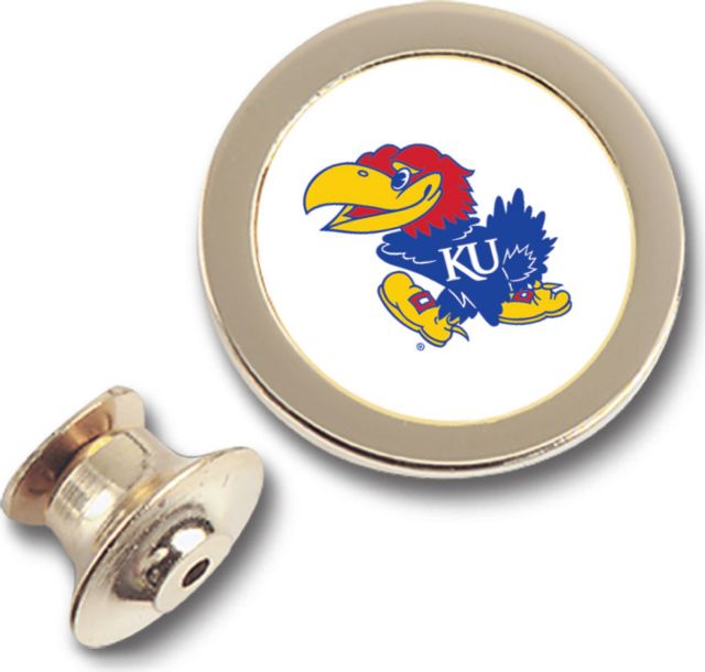Kansas Wildcats CSI Gold Lapel Pin With Colored Medallion - ONLINE ONLY
