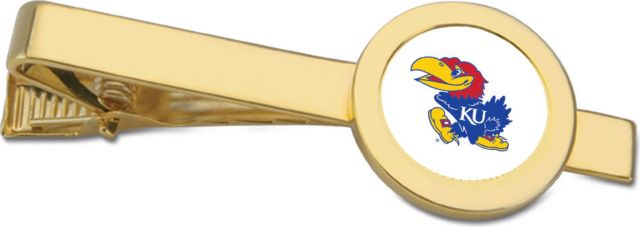Kansas Wildcats CSI Gold Tie Bar With Colored Medallion - ONLINE ONLY