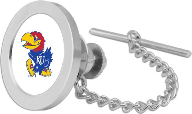 Kansas Wildcats CSI Silver Tie Tack/Lapel Pin Gift Boxed With Colored Medallion - ONLINE ONLY