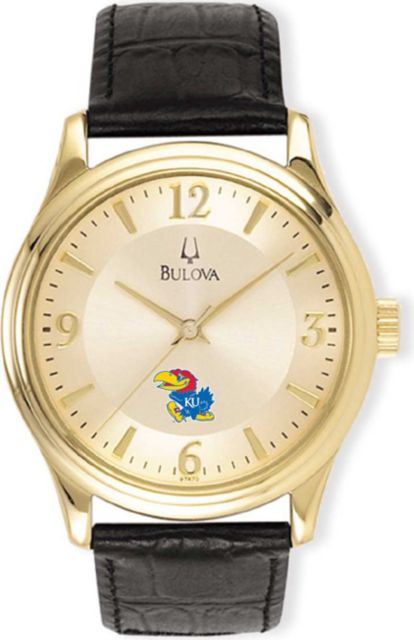 Bulova Men's Gold and Leather Watch - ONLINE ONLY