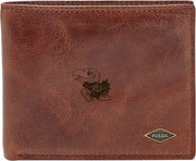 Fossil Leather Ryan RFID Flip ID Bifold - Dark Brown - ONLINE ONLY