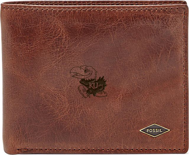 Fossil Leather Ryan RFID Flip ID Bifold - Dark Brown - ONLINE ONLY