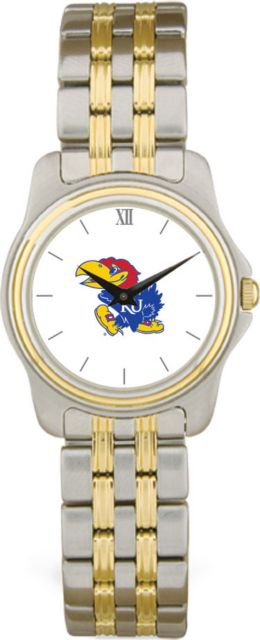 Kansas Wildcats CSI Women's Two Tone Wristwatch With Colored Medallion - ONLINE ONLY