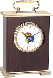 Kansas Wildcats CSI Le Grande Carriage Clock With Colored Medallion - ONLINE ONLY