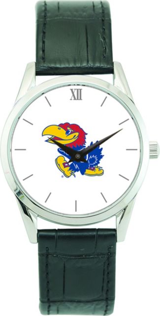 Kansas Wildcats CSI Men's Stainless Steel Wristwatch (Gift Boxed) Color Medallion Withhite Background - ONLINE ONLY