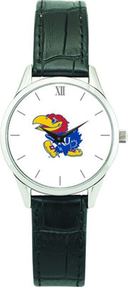 Kansas Wildcats CSI Women's Stainless Steel Wristwatch (Gift Boxed) With Color Medallion - ONLINE ONLY