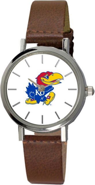 Kansas Wildcats 28 mm Ladies Leather Watch