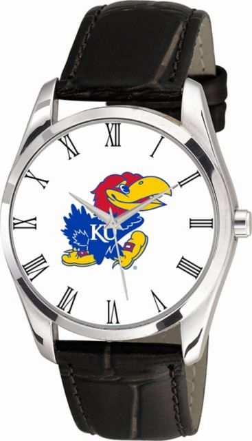 Kansas Wildcats 36mm Men's Leather Watch