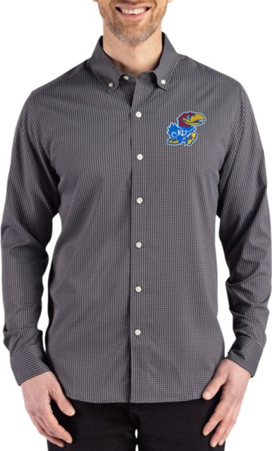 Kansas Wildcats Gingham Long Sleeve Dress Shirt