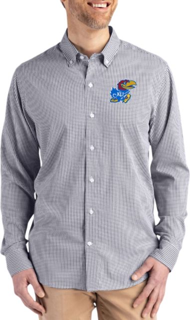 Kansas Wildcats Gingham Long Sleeve Dress Shirt