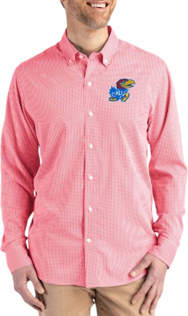 Kansas Wildcats Gingham Long Sleeve Dress Shirt