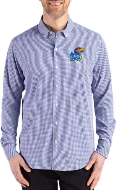 Kansas Wildcats Gingham Long Sleeve Dress Shirt