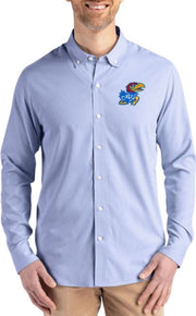 Kansas Wildcats Pinstripe Long Sleeve Dress Shirt
