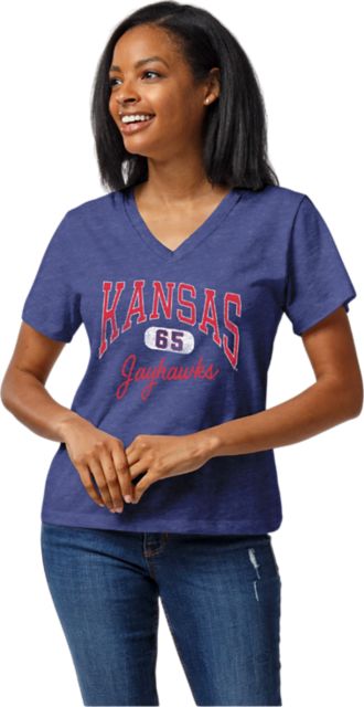 Kansas Wildcats Women's V-Neck Short Sleeve T-Shirt