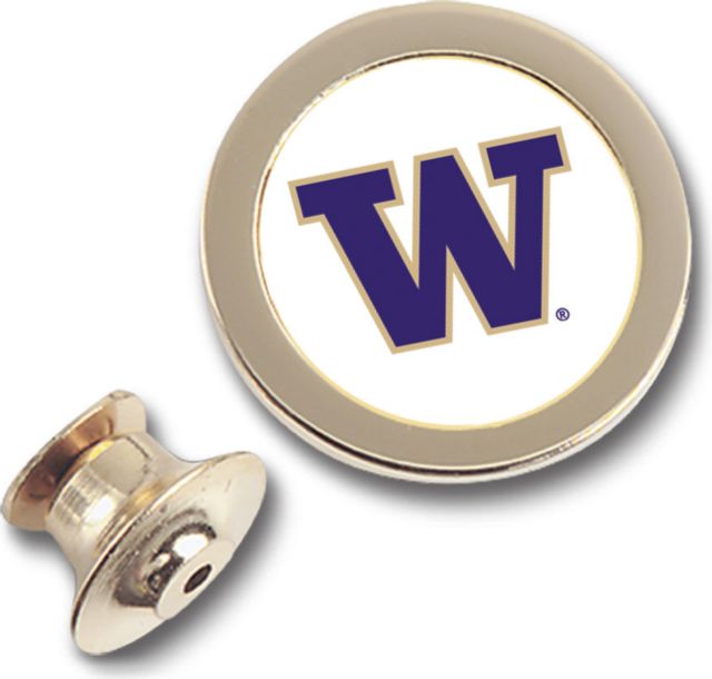Washington Huskies CSI Gold Lapel Pin With Colored Medallion - ONLINE ONLY