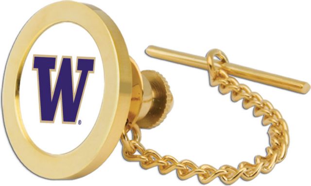 Washington Huskies CSI Goldtie Tack/Lapel Pin Gift Boxed With Colored Medallion - ONLINE ONLY