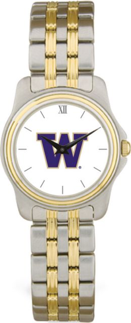 Washington Huskies CSI Women's Two Tone Wristwatch With Colored Medallion - ONLINE ONLY