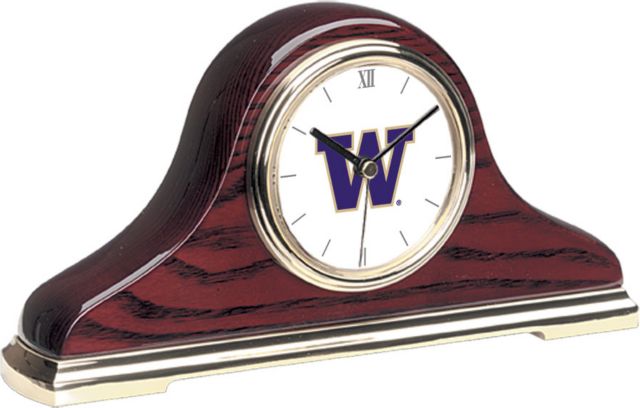 Washington Huskies CSI Mantle Clock With Colored Medallion - ONLINE ONLY